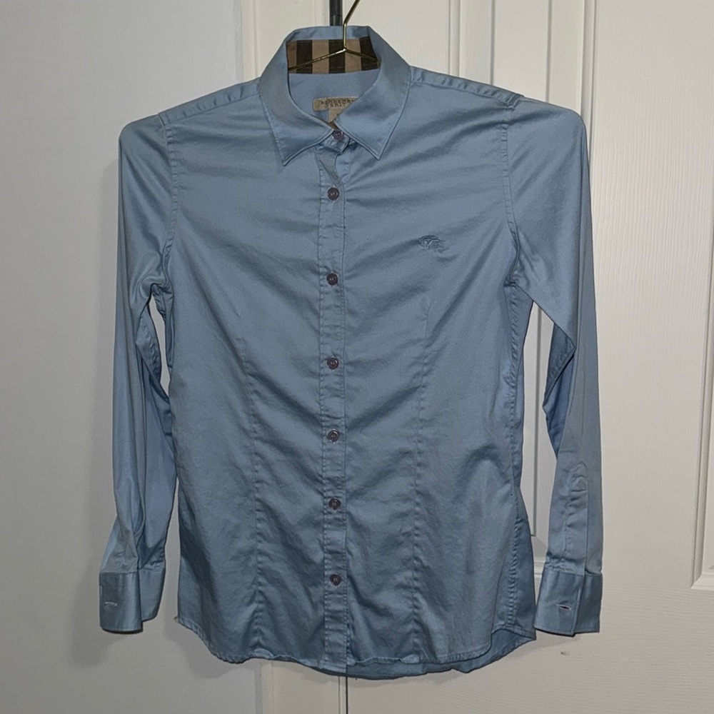 Burberry Brit Light Blue Formal Button Down, size S